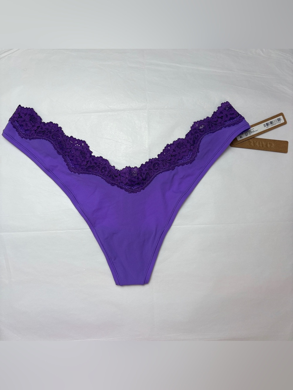 💜 SKIMS Fits Everybody Lace Dipped Thong | Ultra Violet Multi | Size 3X | NWT